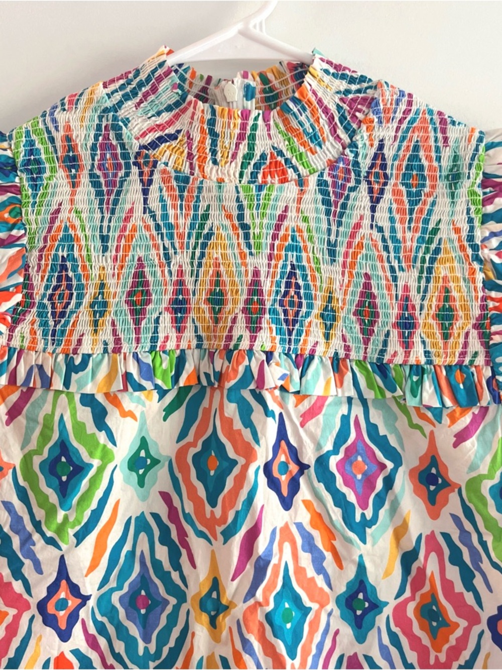 THML Multicolor Floral Ruffle Sleeve Top Size Small - Picture 2 of 5